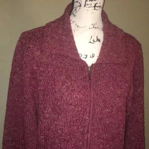 Women's Croft and Barrow Collared ZIP Up Sweater